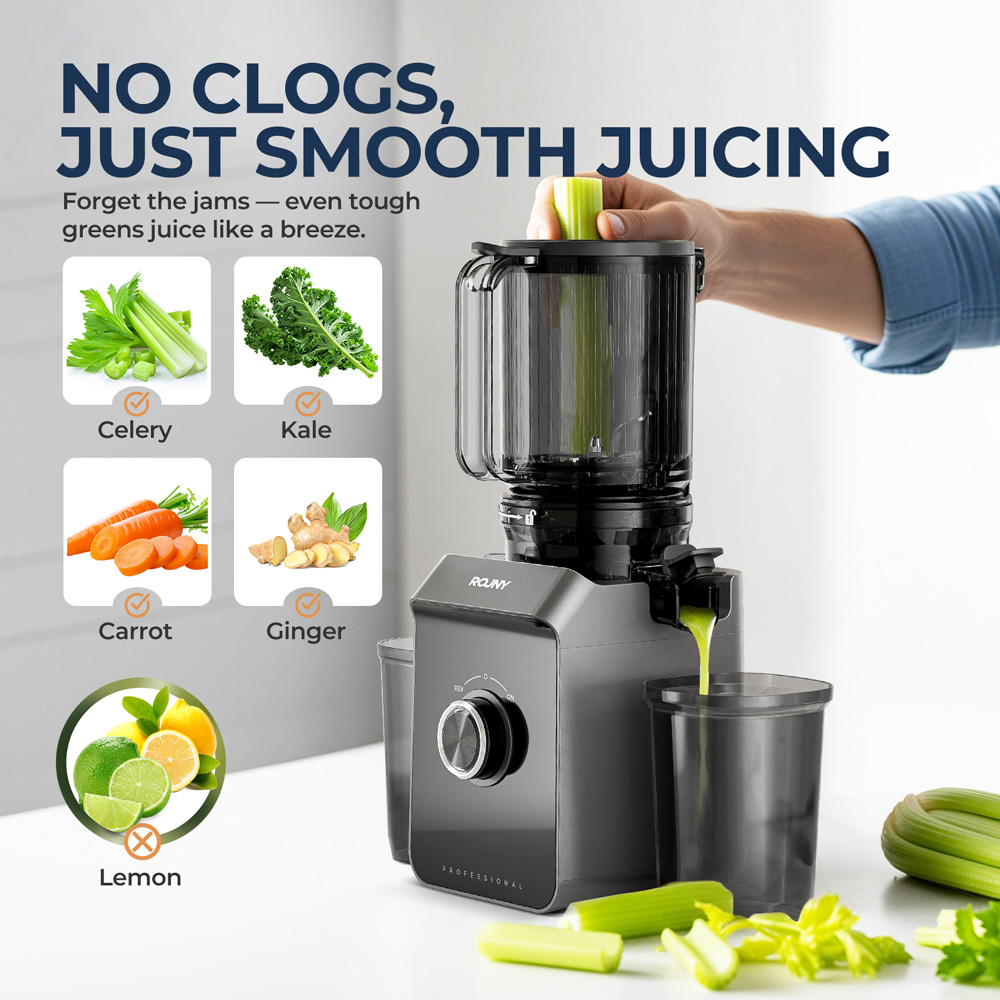 Extracteur à froid ROUNY avec  - Electric Slow Juicer Cold Press avis et prix